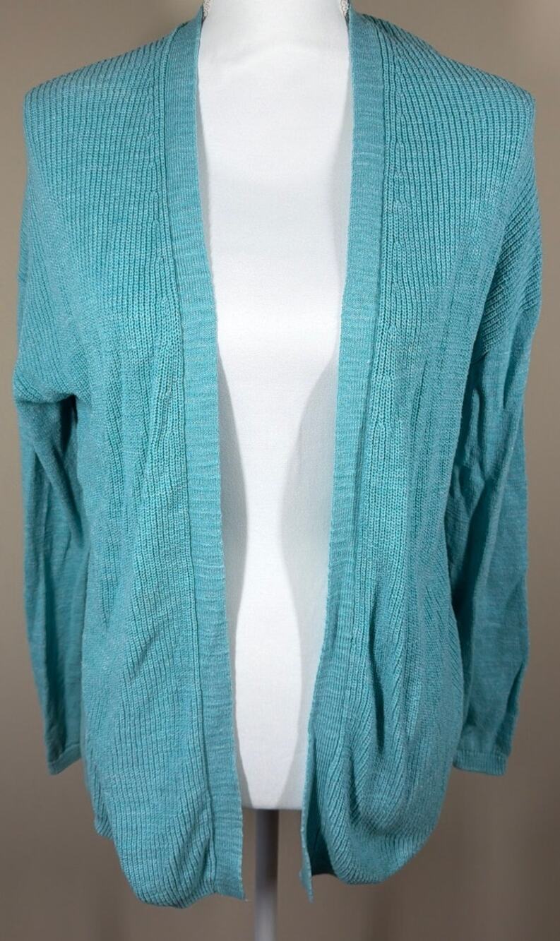 Talbots Teal Green Cardigan Size‎ L